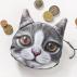 Kočičí peněženka na drobné - model